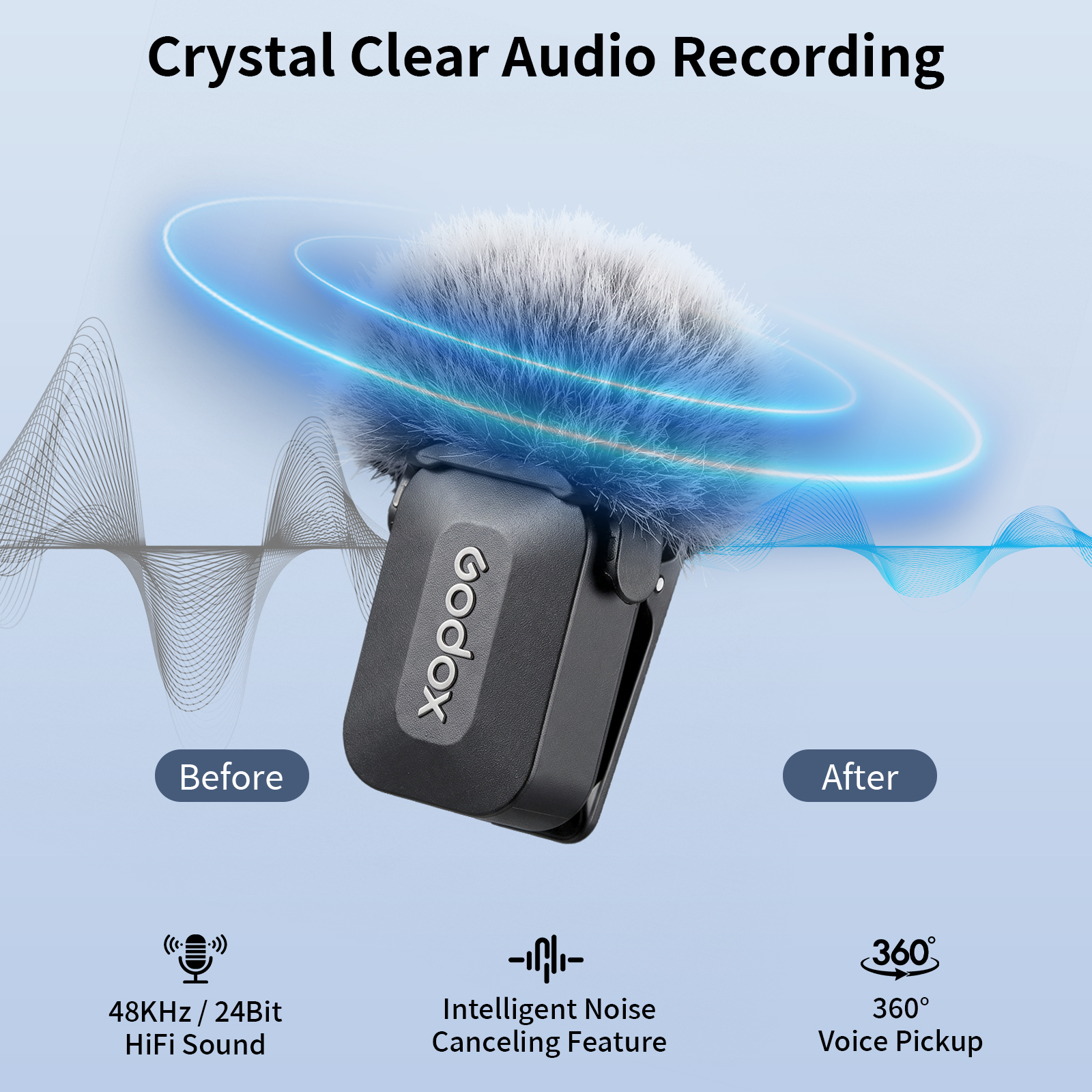 NPTCL Wireless Lavalier Microphones for iPhone 17 16 15 PC Camera Android - Image 5