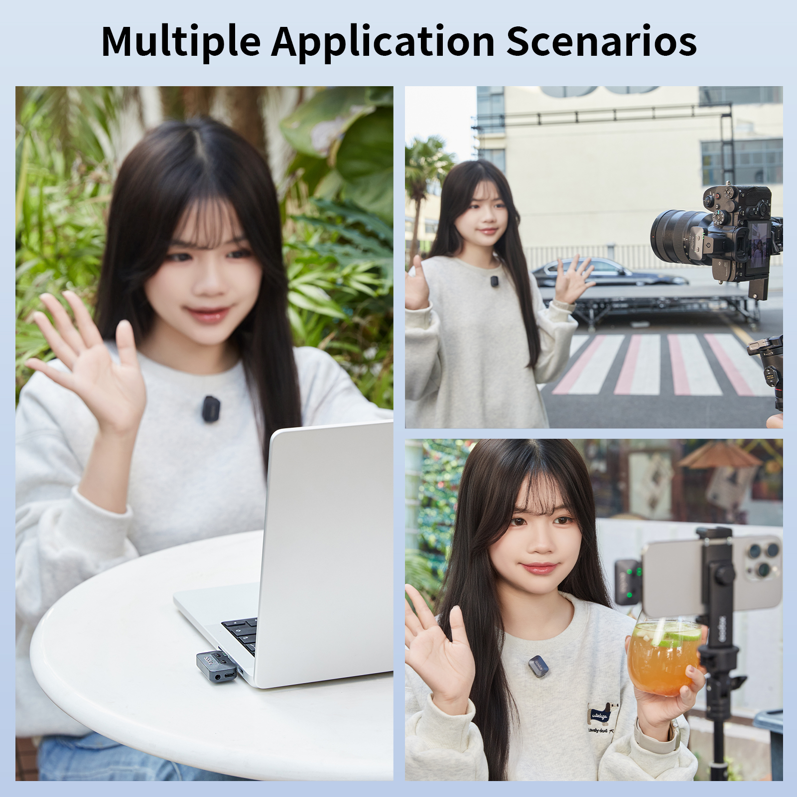 NPTCL Wireless Lavalier Microphones for iPhone 17 16 15 PC Camera Android - Image 7